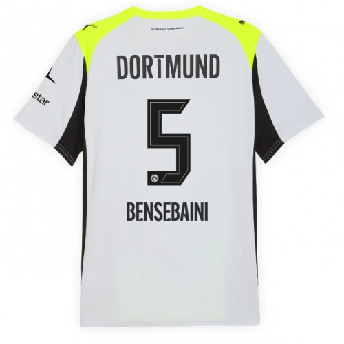 Borussia Dortmund Ramy Bensebaini #5 Replika Bortatröja 2025-26 Kortärmad Borussia Dortmund Ramy Bensebaini #5 Replika Bortatröja 2025-26 Kortärmad